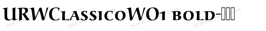 URWClassicoWO1 bold字体转换